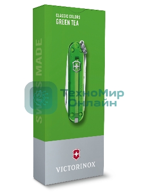 Нож перочинный Victorinox Classic Green Tea (0.6223.T41G) 58мм 7 функций карт.коробка