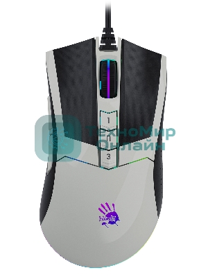 Мышь проводная A4Tech Bloody W90 Max белый/черный, 10000 dpi, USB, кнопки - 10