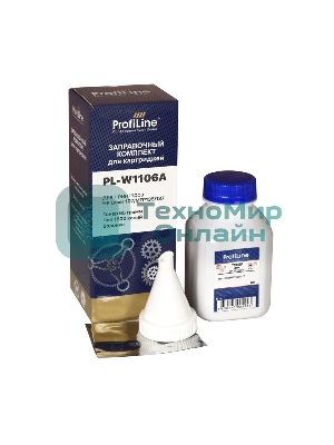 Заправочный комплект HP PL-W1106A для принтеров HP Laser 107/MFP135/137 (тонер 40гр + чип 1000 копий+ воронка) ProfiLine