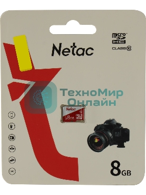 Флеш карта Netac P500 ECO MicroSDHC 8Gb C10 NT02P500ECO-008G-S