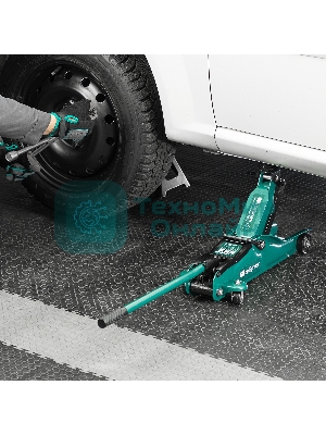 Домкрат гидравлический подкатной Сибртех 2 т, 85-330 мм, низкий подхват, в пластиковом кейсе