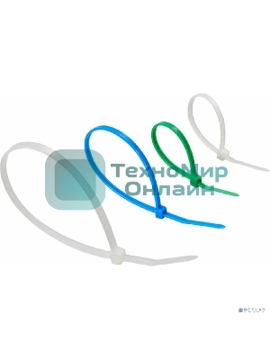 Набор хомутов-стяжек нейлоновых Rexant 100, 150, 200 мм, цветные, НХ-1, тубус 200 шт.