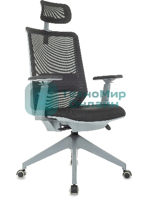 Кресло руководителя Бюрократ MC-G611NL-H черный Elastic-102 с подголов. крестов. 4-луч. пластик пластик серый