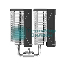 Кулер для процессора SAMA A60E (265W, 4-pin PWM, 156.5mm, 6x6mm, 2x120мм, 78CFM, 29dBA, 2200RPM, S: 1851/1700/1200/115X, AM5/AM4, серебристый)