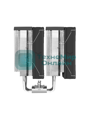 Кулер для процессора SAMA A60E (265W, 4-pin PWM, 156.5mm, 6x6mm, 2x120мм, 78CFM, 29dBA, 2200RPM, S: 1851/1700/1200/115X, AM5/AM4, серебристый)