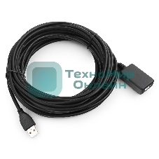 Кабель-удлинитель USB2.0 активный Gembird/Cablexpert UAE-01-10M, AM/AF, 10м
