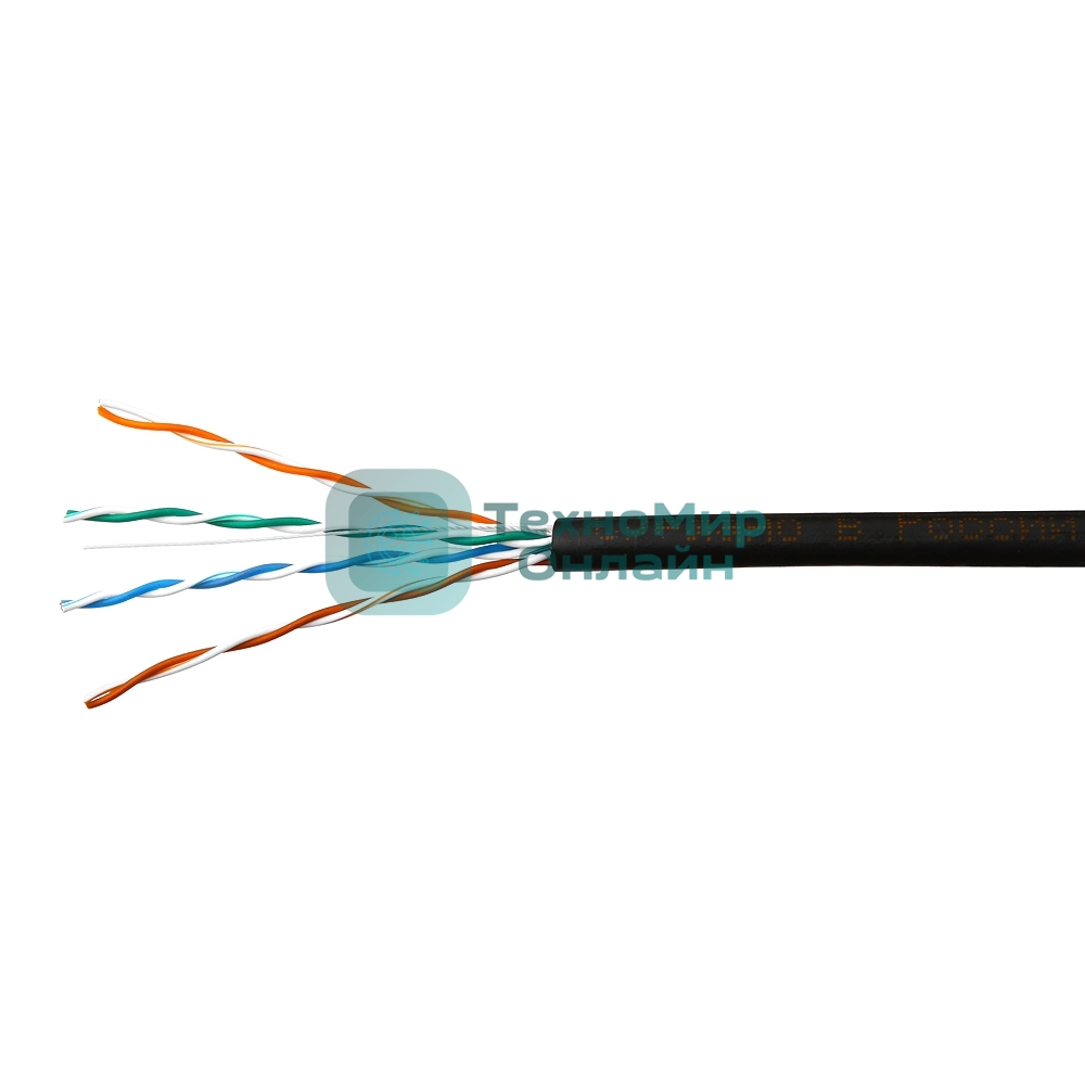 Кабель SkyNet Premium UTP outdoor 4x2x0,51, медный, FLUKE TEST, кат.5e, однож., 100 м, box, черный