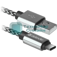 Кабель Defender USB 2.0 TO Type-C 1M белый USB09-03T