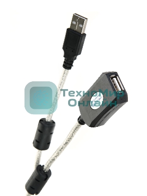 Кабель удлинитель Aopen активный ACU823-15M, USB2.0-repeater AM/AF 15м