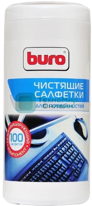 Салфетки Buro BU-Asurface для поверхностей туба 100 шт влажных