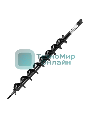 Шнек для грунта Denzel E-60, диаметр 60 мм, длина 800 мм, соединение 20 мм, несъемный нож