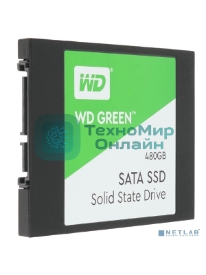 Накопитель SSD WD Green WDS480G3G0A, 480Gb, SATA III, 2.5