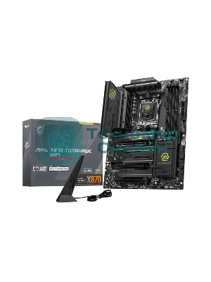 Материнская плата MSI MAG X870 TOMAHAWK WIFI, AM5, AMD X870, 4xDDR5, 4xSATA, 4xM.2, 1xPCI-E 3.0 x1, 1xPCI-E 4.0 x4, 1xPCI-E 5.0 x16, 1xHDMI, 2xUSB Type-C, 1x2.5Gb LAN, 2xUSB-A 3.2 Gen 1, 2xUSB-A 3.2 Gen 2, 2x3.5 мм, 7.1, Standard-ATX