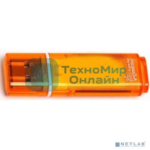 Флешка USB Smartbuy Glossy series Orange (SB8 GbGS-Or), 8Gb, USB 2.0, R/W 25/15, оранжевый