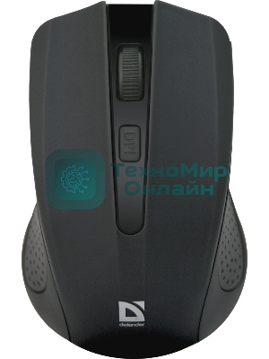 Мышь беспроводная Defender Accura MM-935 черный, 1600 dpi, радиоканал, USB, кнопки - 4