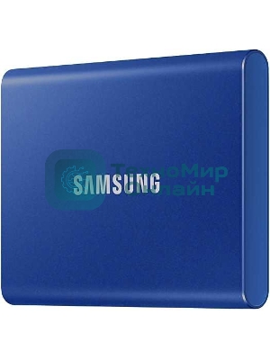 Внешний SSD Samsung T7, 1TB, USB 3.2 Gen 2 Type-C, R/W 1050/1000, синий