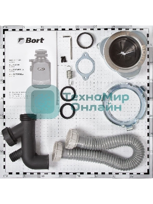 Измельчитель пищевых отходов Bort Alligator Max, 560 Вт., объем 1 600 мл., ПДУ