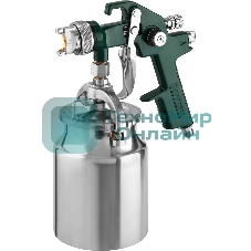 Пневматический краскопульт KRAFTOOL AirKraft, HVLP, с нижним бачком, 1,4мм