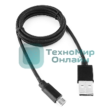 Кабель Gembird USB 2.0 Cablexpert AM/microBM 5P, 1м, нейлоновая оплетка, алюминиевые разъемы, черный, пакет