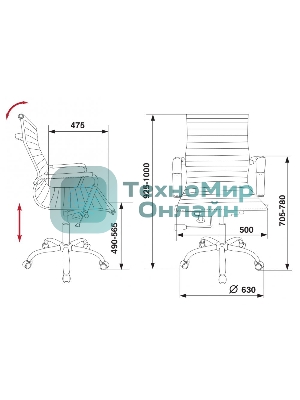 Кресло Бюрократ CH-883-LOW/IVORY слоновая кость, экокожа