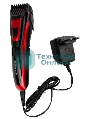 Машинка для стрижки Starwind SHC 4470 красный 3Вт (насадок в компл:2шт)