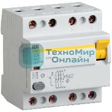 Выключатель дифференциального тока (УЗО) 4п 80А 300мА тип AC ВД1-63 IEK MDV10-4-080-300