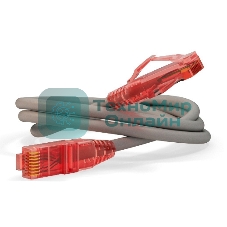 Патч-корд Hyperline U/­UTP, Cat.5e, LSZH, 5 м, серый 