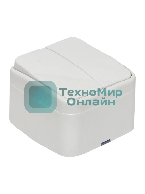 Выключатель 2-клавишный ОП 10А белый Минск EKF Basic