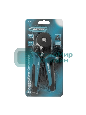 Клещи для обжима наконечников электропроводов Gross 17724 с сечением 0,25-8 мм2
