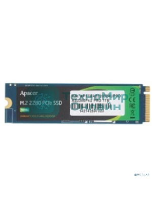 Накопитель SSD Apacer AS2280P4U PRO, 1Tb, M.2 2280, PCIe 3.0 x4, NVMe, R/W 3500/3000