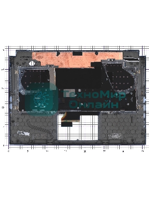 Клавиатура для ноутбука Asus ROG GU502 серебристая c подсветкой маленький энтер