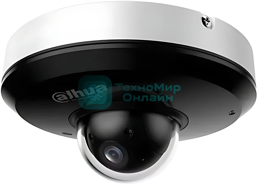 Уличная мини-купольная PTZ IP-видеокамера DAHUA DH-SD1A404DB-GNY с ИИ 4Мп, 1/2.8” CMOS, моторизованный объектив 2.8~12мм (4x), видеоаналитика, ИК 20м, IP66, IK08, корпус: металл