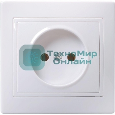 Розетка 1-м СП Кварта 10А IP20 без заземл. бел. IEK ERK13-K01-10-DM