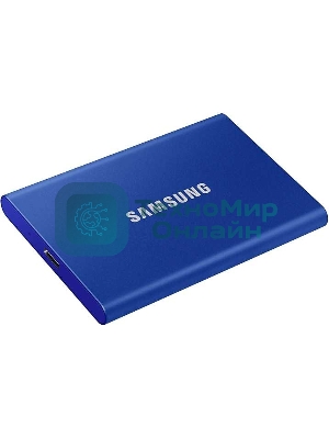 Внешний SSD Samsung T7, 1TB, USB 3.2 Gen 2 Type-C, R/W 1050/1000, синий