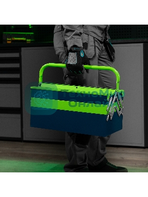 Ящик для инструмента Сибртех 430х200х200 мм, пять секций, металлический