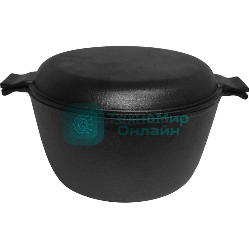 Кастрюля с крышкой-сковородкой MALLONY CC-20/30, 3 л, диаметр 20 см, чугун (в уп. 4 шт)