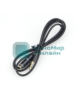 Кабель аудио удлинительный Cablexpert CCAB-02-35MF-1MB. 3.5 Jack (M)/3.5 Jack (F), черный, 1м, блистер