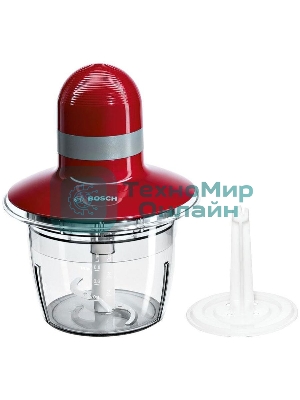 Измельчитель электрический Bosch MMR08R2 0.8л. 400Вт красный