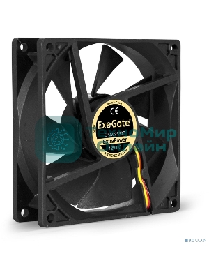 Вентилятор для корпуса ExeGate ExtraPower EP09225S3P черный, 92 мм, 2600 об/мин, 32 дБ, 3 pin