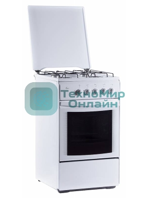 Плита газовая Flama RG 2401 W белый, конфорок 4 шт, духовка 50 л, 50 см x 85 см x 60 см