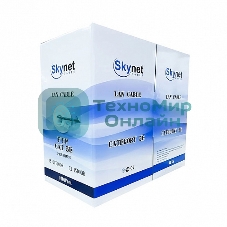 Кабель SkyNet Light UTP indoor 4x2x0,46, медный, FLUKE TEST, кат.5e, однож., 305 м, box, серый