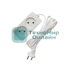 Удлинитель 2х3м без заземл. 10А IP20 2.2 кВт Союз 481S-1203