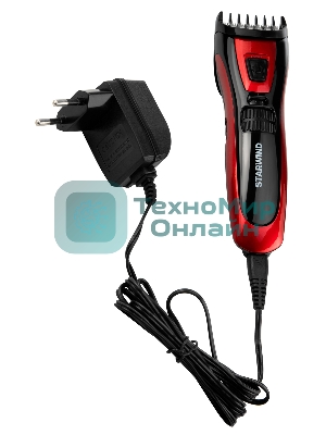 Машинка для стрижки Starwind SHC 4470 красный 3Вт (насадок в компл:2шт)