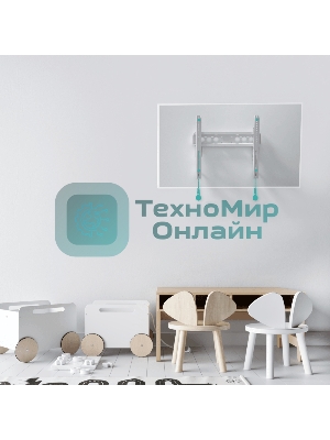 Кронштейн ONKRON TM5W/32-65'' макс 400*400 наклон +12º от стены: 35-145мм, макс вес 68,2кг, встр уровень, белый