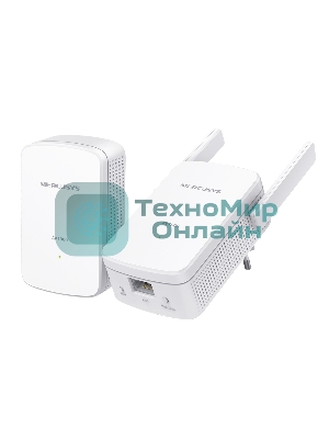 Комплект гигабитных Wi-Fi адаптеров Mercusys Powerline AV1000 Powerline kit with 300Mbps Wi-Fi, plug and play, up to 300 meters over an existing electrical circuit, the kit includes a MP510 and a MP500.