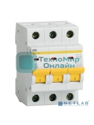 Выключатель автоматический модульный 3п D 50А 4.5кА ВА47-29 IEK MVA20-3-050-D