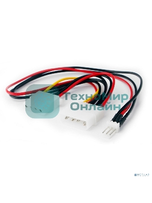 Кабель питания Cablexpert CC-PSU-5, для вентилятора 12V, molex -> molex + 2pin, 15 см