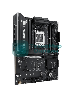 Материнская плата ASUS TUF Gaming B850-E WiFi, AM5, AMD B850, 4xDDR5, 4xSATA, 3xM.2, 1xPCIe 5.0 x16, 1xPCIe 4.0 x16, 1xPCIe x1, 1xDP, 1xHDMI, 2xUSB-C (1x10Gbps, 1x20Gbps), 3xUSB-A 5Gbps, 3xUSB-A 2.0, 1x2.5Gb LAN, Wi-Fi 6E, Bluetooth 5.3, 3x3.5 мм, 7.1, ATX