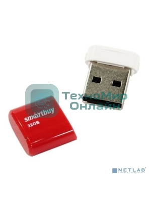Флешка USB Smartbuy LARA Red (SB32GbLARA-R), 32Gb, USB 2.0, R/W 15/5, красный/белый
