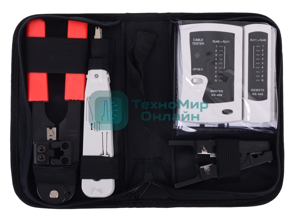 Набор инструментов Gembird TK-NCT-01 для работы с локальной сетью (4 предмета) набор